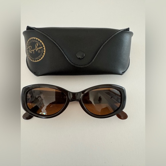 RAY-BAN SPORTS WRAP RB4135 714/13 3N EYEGLASSES FRAMES  Brown ITALY - Picture 1 of 6